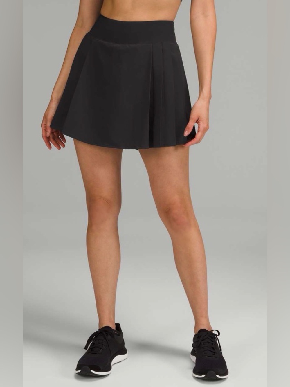 NWOT New Lululemon Side-Pleat High-Rise Tennis Skirt Black